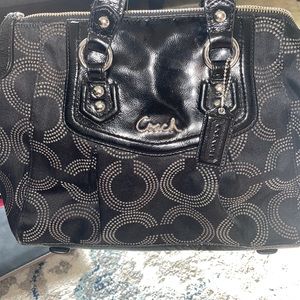 Coach Dotted Op Art  Ashley Satchel Convertible Shoulder Bag
